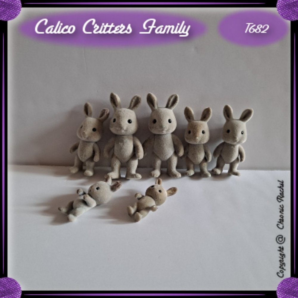 Grey Babblebrook Rabbit Family - Picture 2 of 8